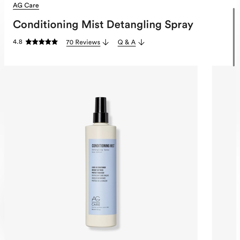 Ag Care Conditioning Mist Detangling Spray
